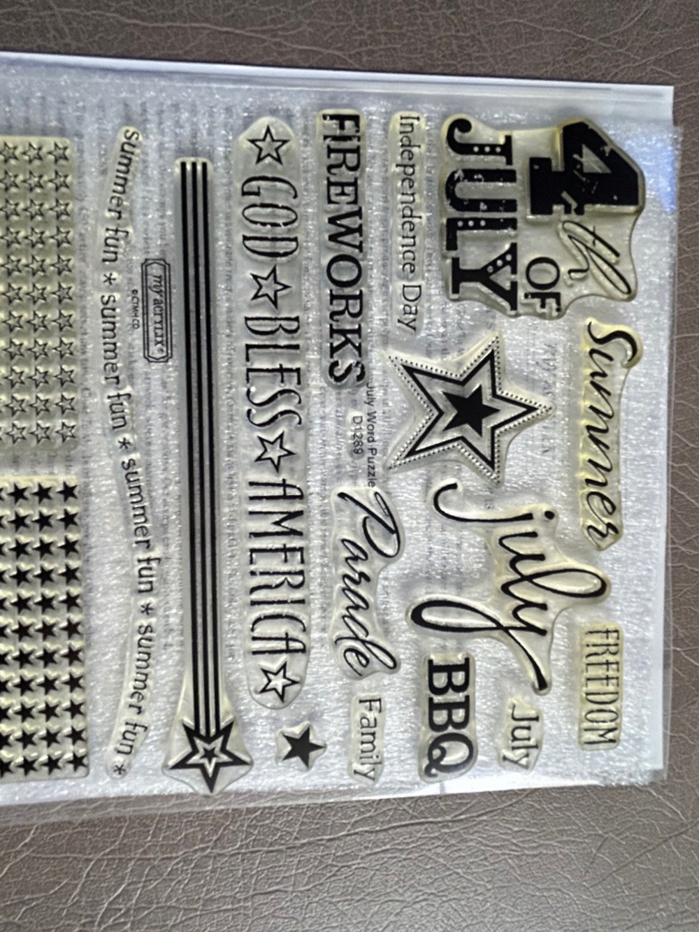 Close to my heart stamp set.    Set of 5. Great for junk Journling and cards
